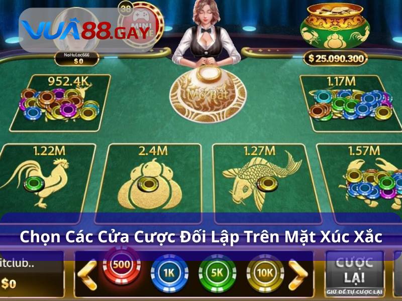 Chọn cửa cược dựa trên các con vật đối lập