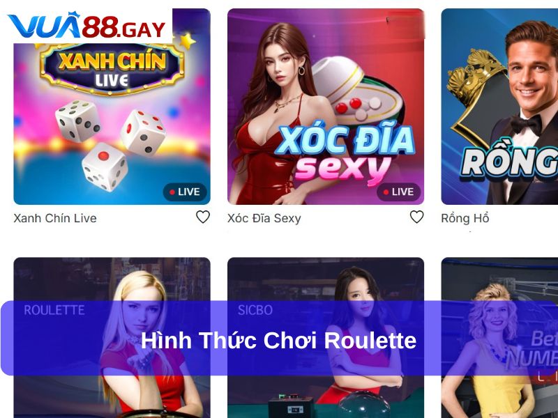 Hình thức chơi Roulette