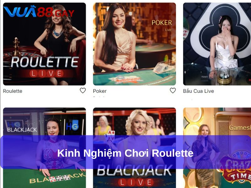 Kinh nghiệm chơi Roulette