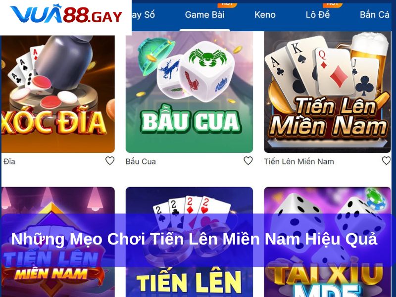 Những mẹo chơi Tiến Lên Miền Nam hiệu quả