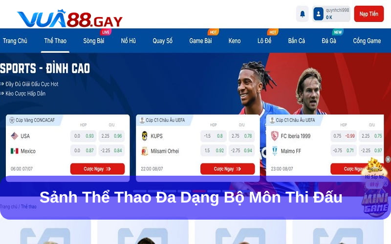 Sảnh cược thể thao Vua88 đỉnh cao